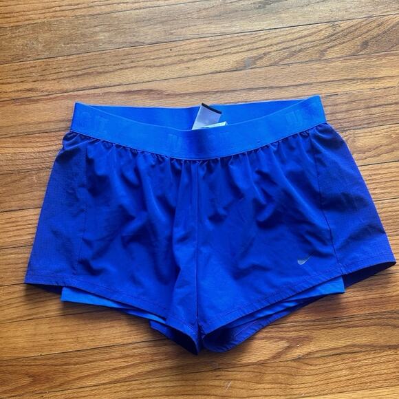 Nike Pants - Nike Dri-FIT Blue Athletic Shorts Brief Lined Running Active Women’s L